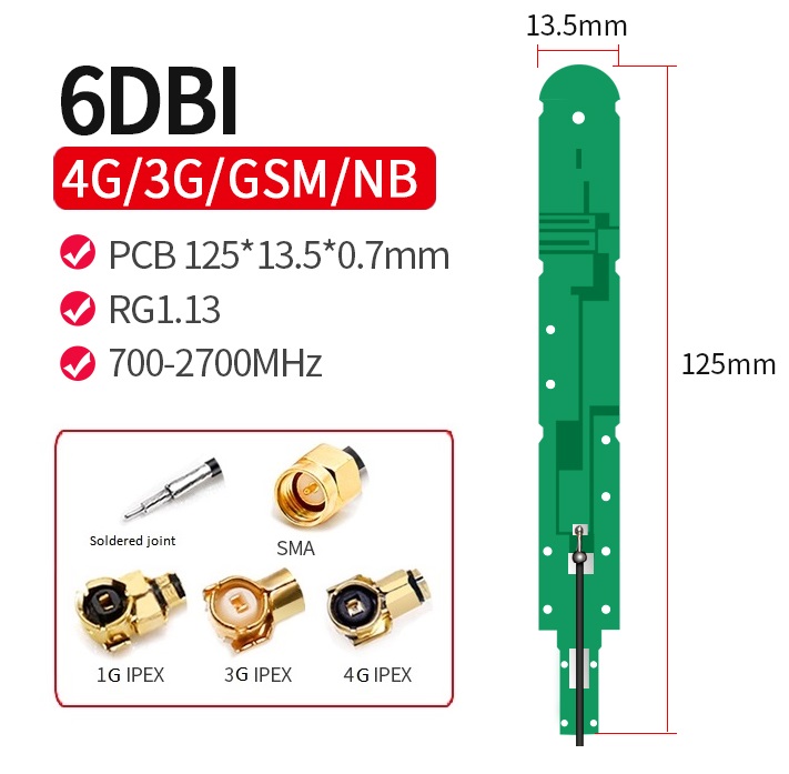 4G Blue Quant PCB Antenna