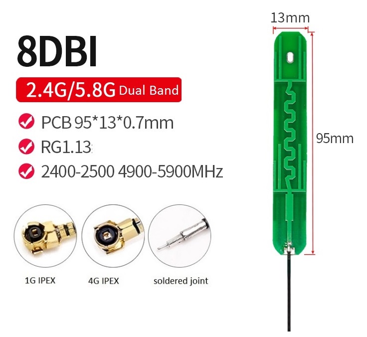 Dual Band Quant PCB Antenna