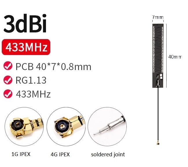 New 433Mhz Internal PCB Antenna