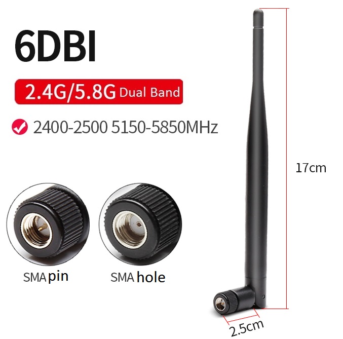 SMA Pin Dual Band Folded Antenna