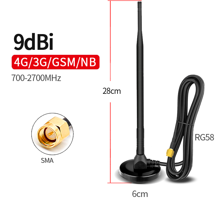 Copper core  4G Rubber Antenna