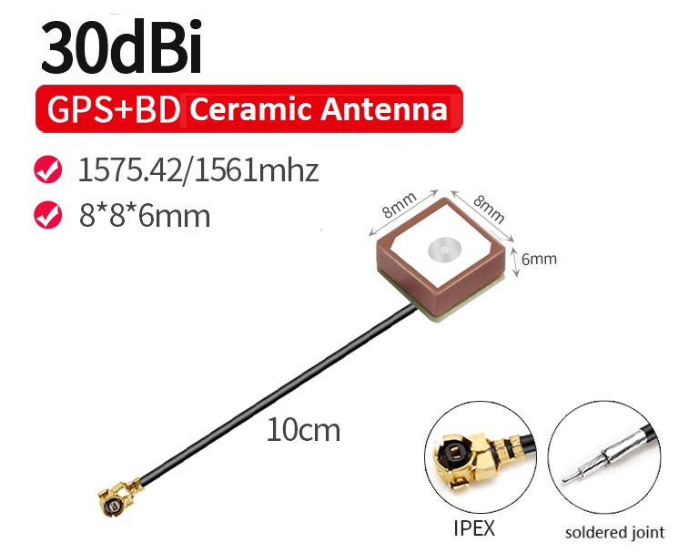 A:8*8*6 Mini BD+GPS Ceramic Antenna    