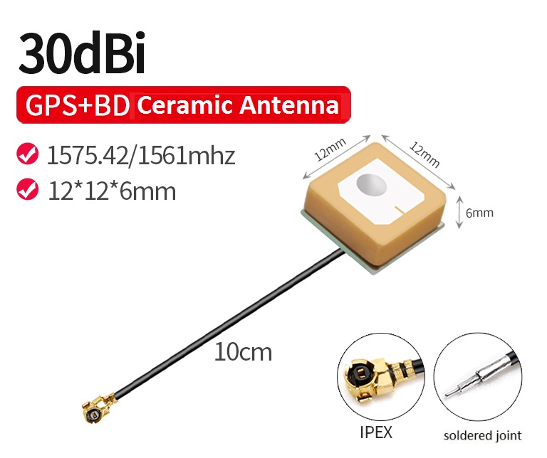 C:12*12*6 Mini BD+GPS Ceramic Antenna   